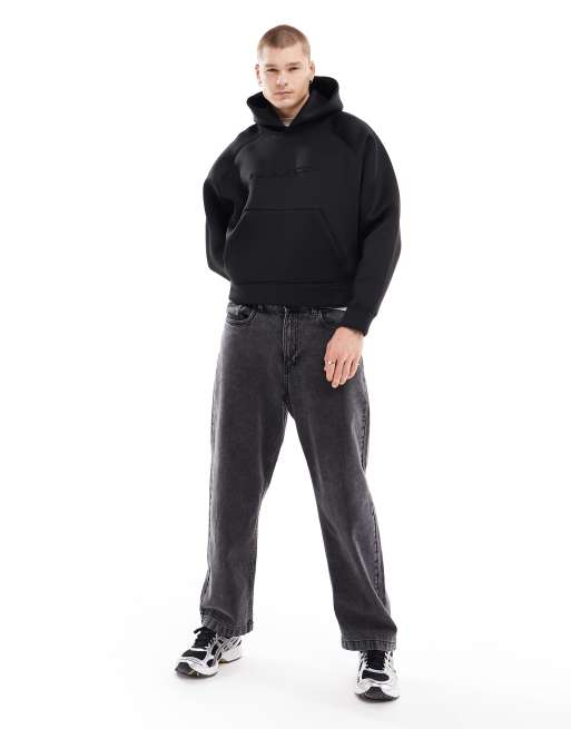 Bershka Sweat à capuche de qualité supérieure coupe carrée