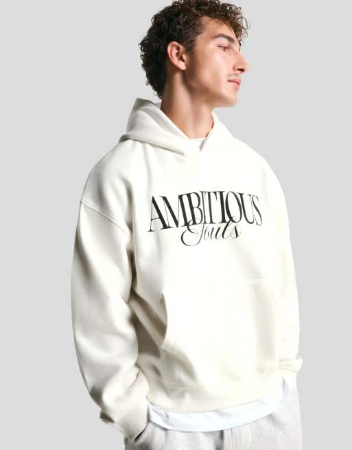 Sweat à Capuche Bershka Blanc Avec Motif Graphique - Taille S, Unisexe, En Bon état