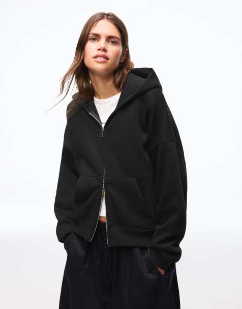 Sweat à Capuche Femme Cotton On - Noir - Taille S - Zip Intégral - Léger - Excellent état