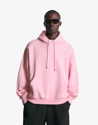 Bershka - Sweat à capuche - Rose