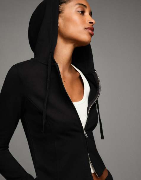 Bershka - Sweat à capuche zippé - Noir - view 1