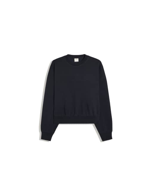 Bershka - Sweat-shirt coupe carrée à col ras de cou - Bleu, 6 de 6