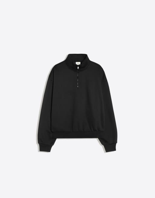 Bershka sweat-shirt demi-zip noir, 5 de 5