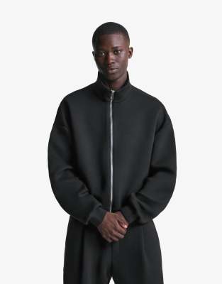 Bershka - Sweat zippé - Noir