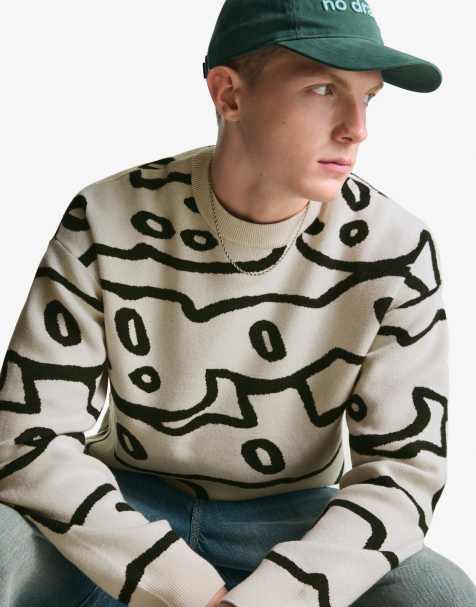 Bershka - Sweater met print in wit - view 1