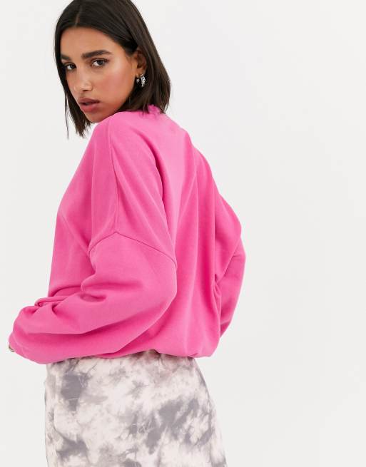Bershka sweatshirt in pink | ASOS