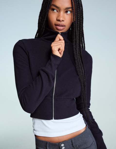 Bershka - Sweatshirt met rits in blauw - view 1