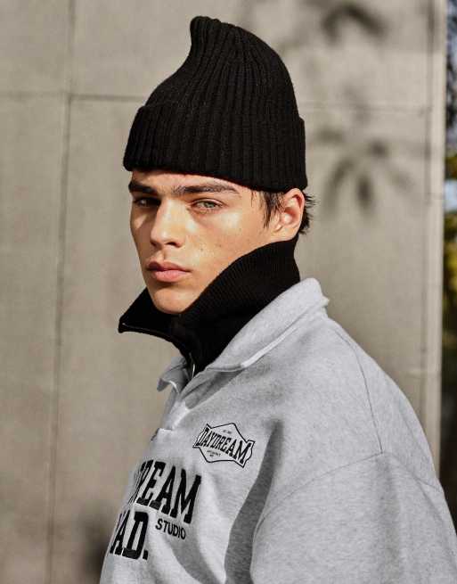 Bershka Sweatshirt mit Doppelärmel-Effekt, Polokragen, Hellgrau, 3 von 7