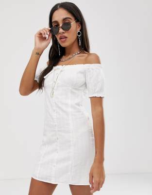 white dress bershka