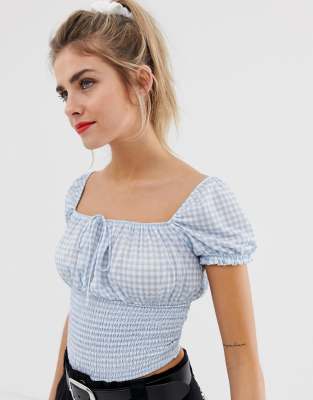 asos gingham top
