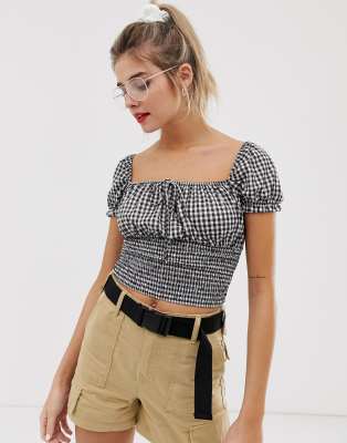 asos gingham top