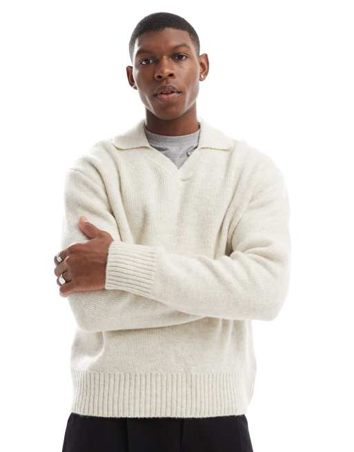 Bershka – Sweter oversize w kolorze ecru