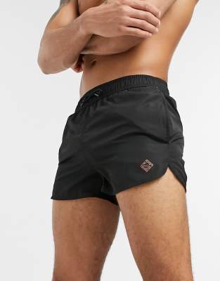 Bershka swim shorts in black