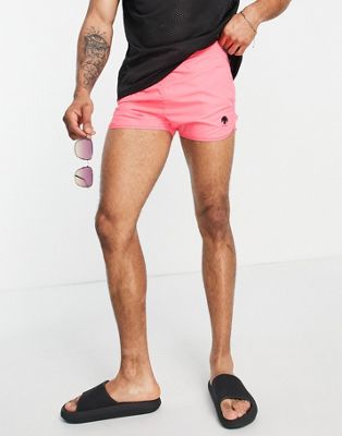 Bershka swim shorts in bright pink