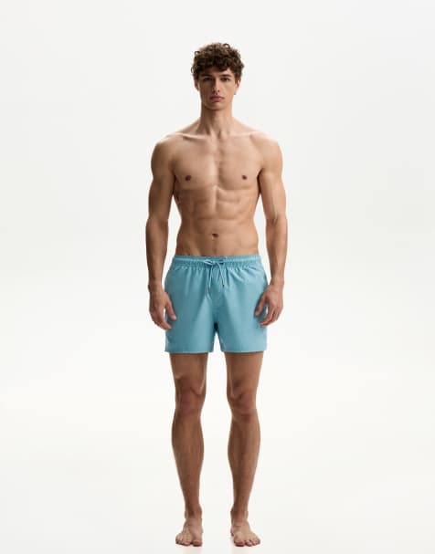 Bershka swimming trunks in blue - view 1