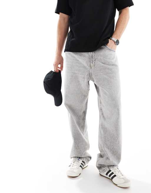 Bershka – Szare jeansy baggy