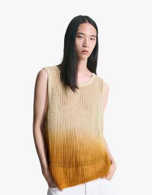 Bershka - T-shirt à bretelles fines - Beige-Neutre