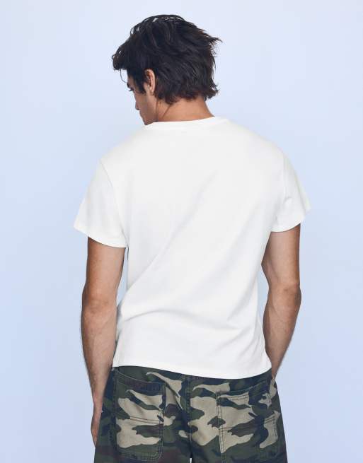 Bershka - T-shirt à manches courtes - Blanc, 4 de 4