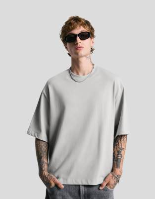 Bershka - T-shirt à manches courtes - Gris