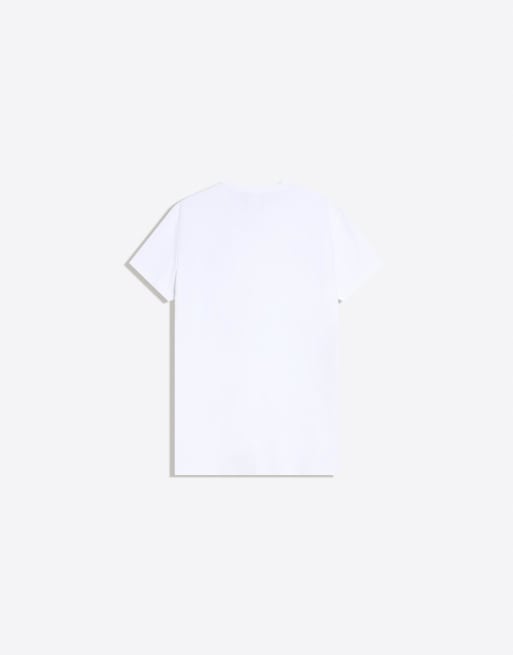 Bershka - T-shirt à manches courtes retroussées - Blanc, 6 de 6