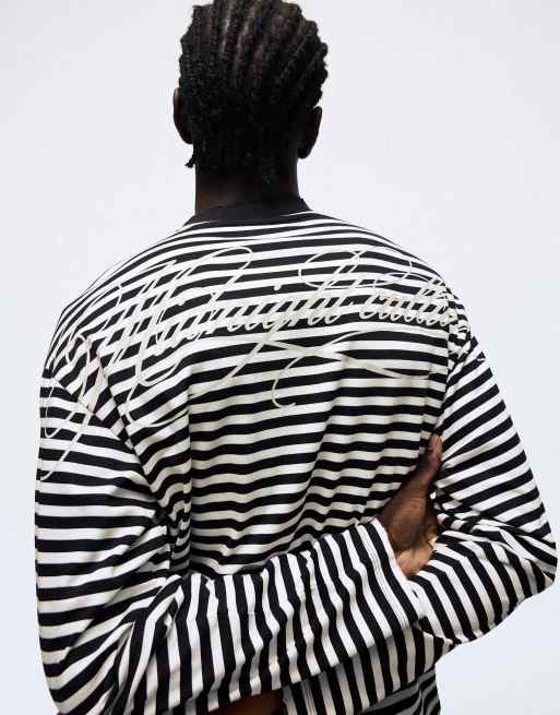 Bershka t-shirt à manches longues à rayures blanc, 2 de 6