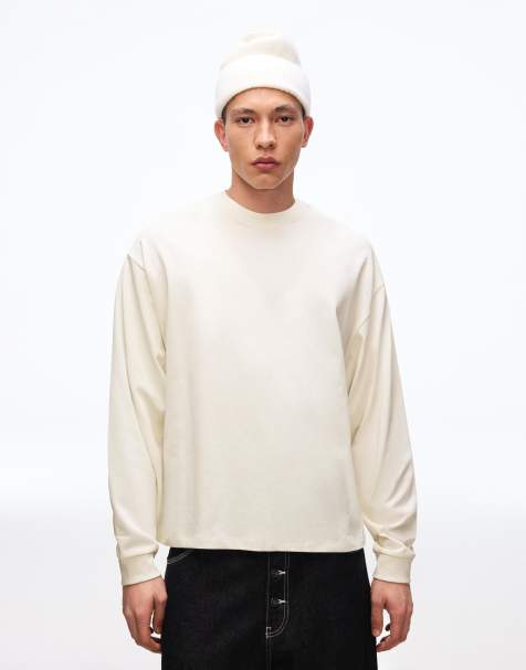 Bershka - T-shirt à manches longues - Blanc - view 1