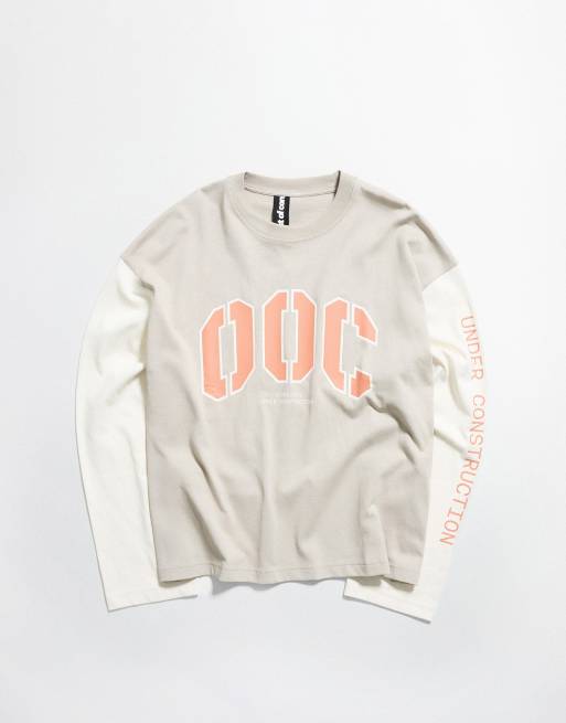 Bershka t-shirt à manches longues coupe boxy gris foncé, 5 de 6