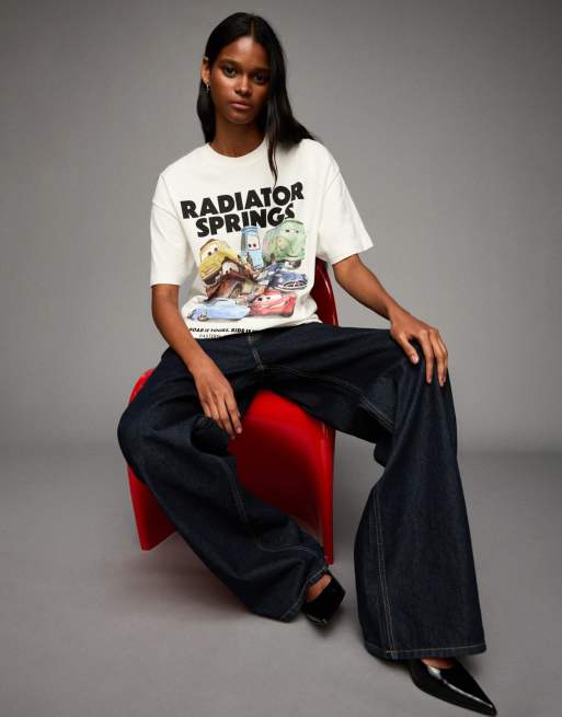 Cars T Shirt Con Stampa Bershka Bershka T-shirt A Maniche Corte