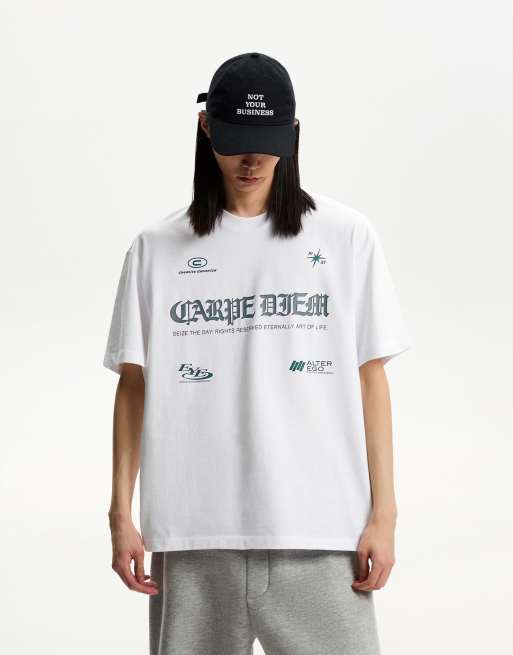 BERSHKA Maglietta Von Dutch A Maniche Corte Con Stampa &ndash; Vintage Cool