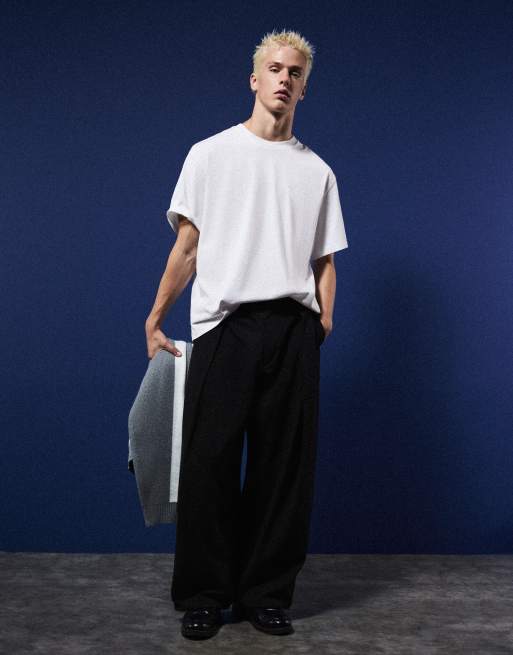 Bershka - T-shirt a maniche corte bianca con stampa, 4 di 4