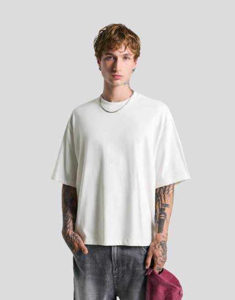 Bershka - T-shirt a maniche corte bianca - view 1