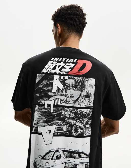 Bershka - T-shirt a maniche corte nera con stampa 
