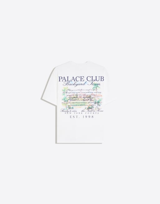 Bershka T-shirt a maniche corte relaxed con stampa bianca, 7 di 7