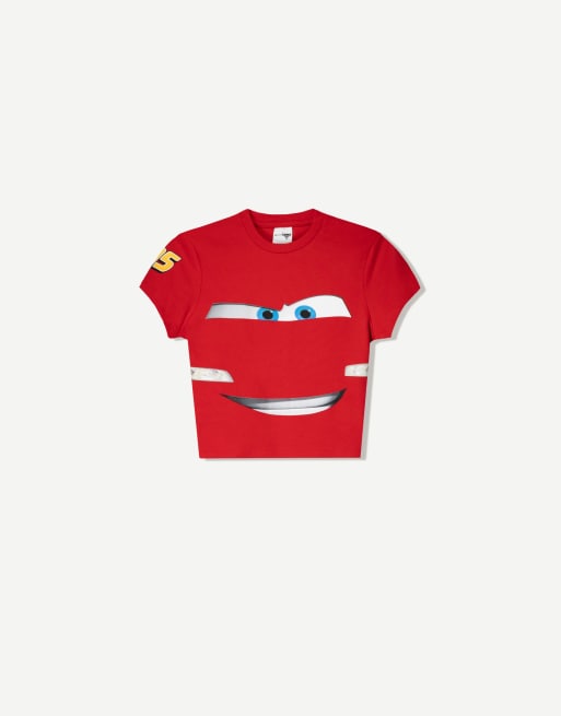 Lightning Mcqueen Maglietta Bianca Bershka Bershka T-shirt A