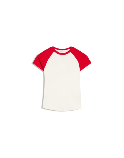 Bershka - T-shirt ajusté à manches raglan - Blanc, 4 de 5