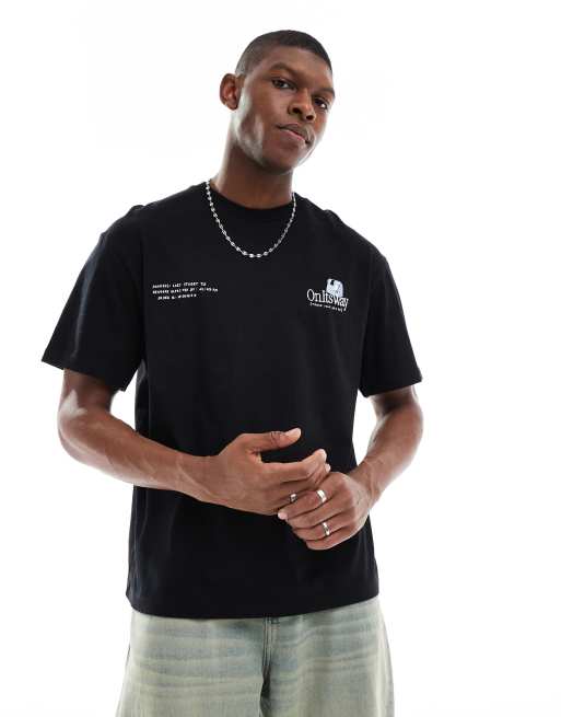 Bershka - T-shirt avec imprimé Tasty House au dos - Noir, 2 de 4