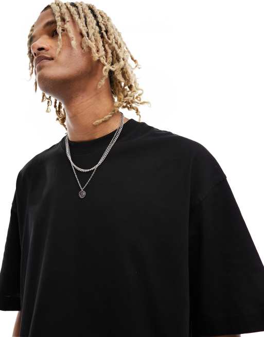 Bershka - T-shirt basic oversize nera