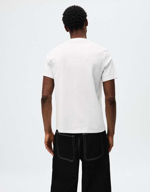Bershka - T-shirt bianca a maniche corte, 2 di 5