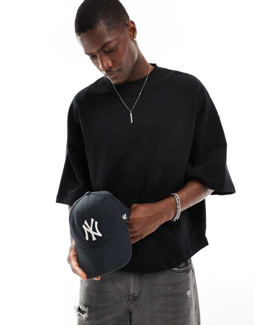 Bershka - T-shirt corta oversize nera