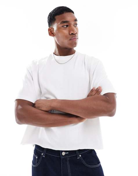 Bershka - T-shirt coupe carrée - Blanc - view 1