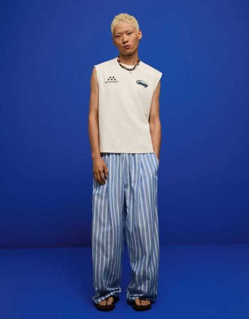 Bershka T-shirt da lavoro con stampa testurizzata bianca, 3 di 4