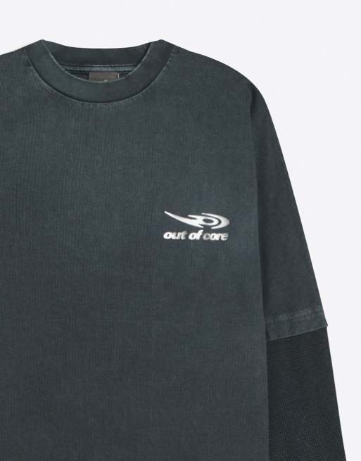 Bershka - T-shirt imprimé à double manches longues - Noir, 2 de 4