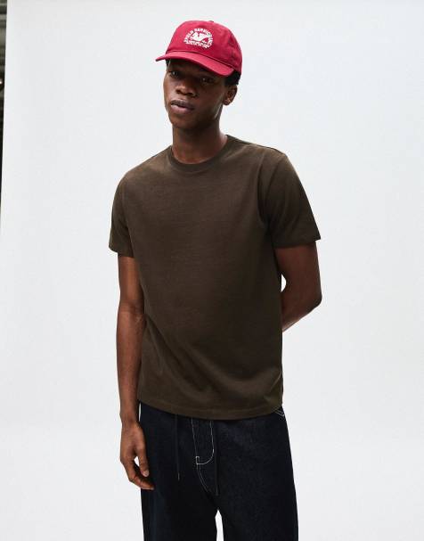 Bershka – T-Shirt in Braun - view 1