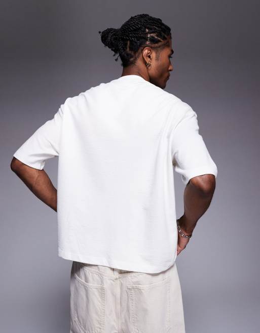 Bershka – T-Shirt in Cremeweiß mit „Arc“-Print, 4 von 4
