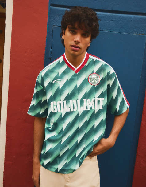 Bershka – T-Shirt in Grün mit Mexiko-Print - view 1