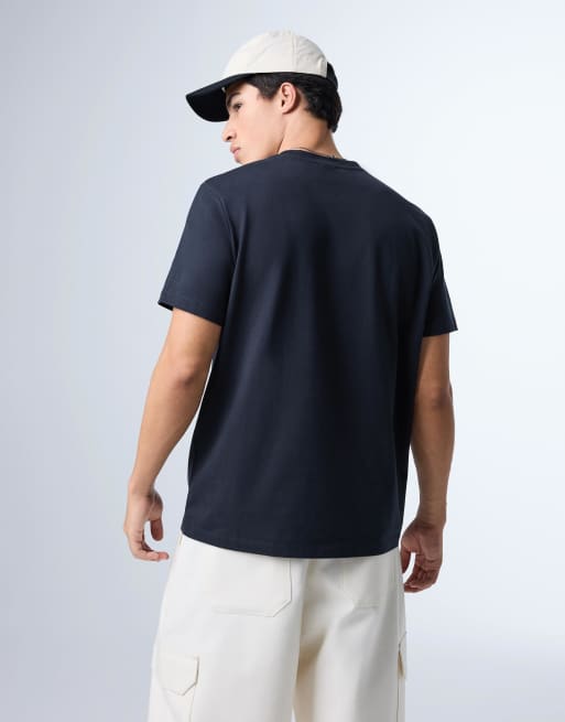 Bershka – T-Shirt in Regular-Fit in Blau, 3 von 4