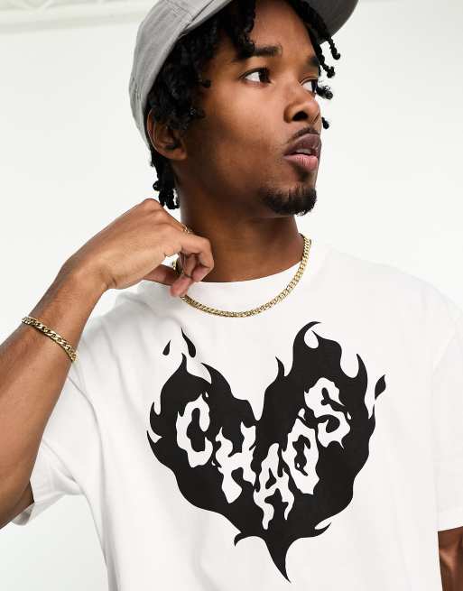 YUTILA Damen Sweatshirt Mit Herzdruck - 70% Baumwolle Bequemer Rundhals Pullover