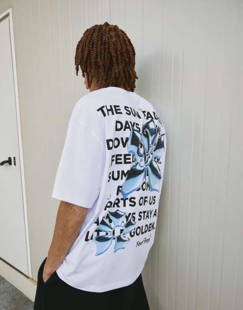 Bershka – T-Shirt in Weiß - view 1