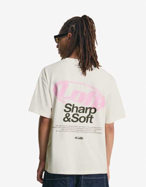 Bershka - T-shirt met korte mouwen en print in wit - view 1