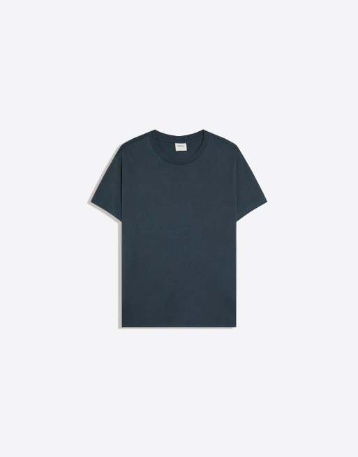 Bershka T-shirt met korte mouwen in donkerblauw, 5 van 5